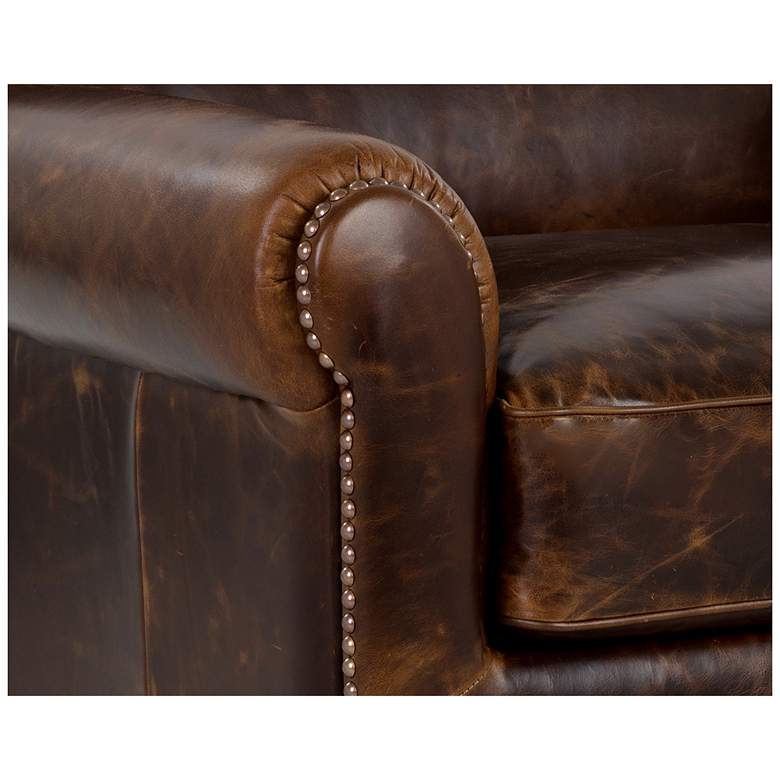 Image 6 Sunpan Bastoni Lounge Chair Chocolate Leather more views