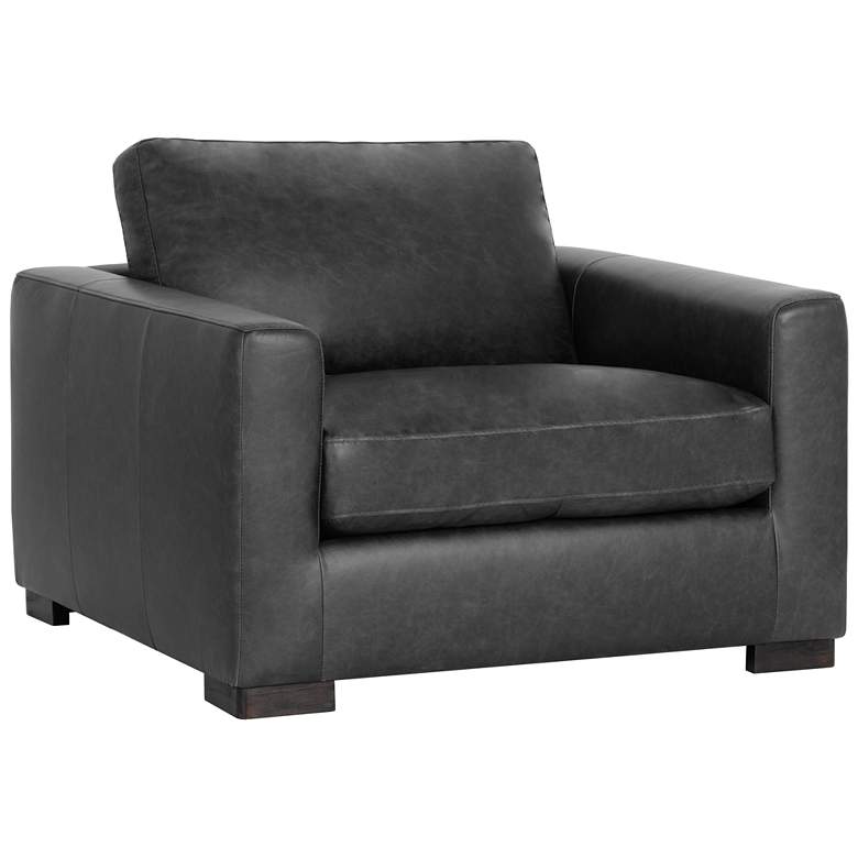 Image 2 Sunpan Baylor Armchair Marseille Black Leather