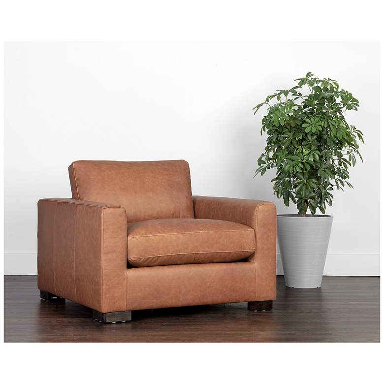 Image 1 Sunpan Baylor Armchair Marseille Camel Leather