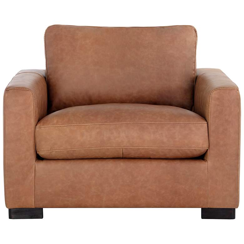 Image 3 Sunpan Baylor Armchair Marseille Camel Leather more views
