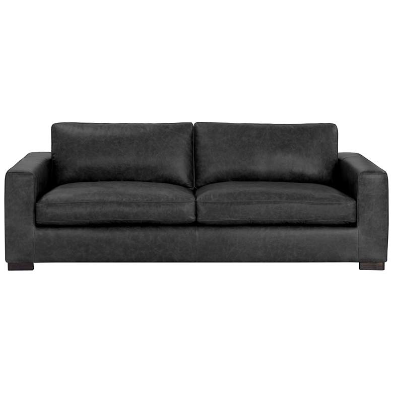 Image 2 Sunpan Baylor Sofa Marseille Black Leather more views