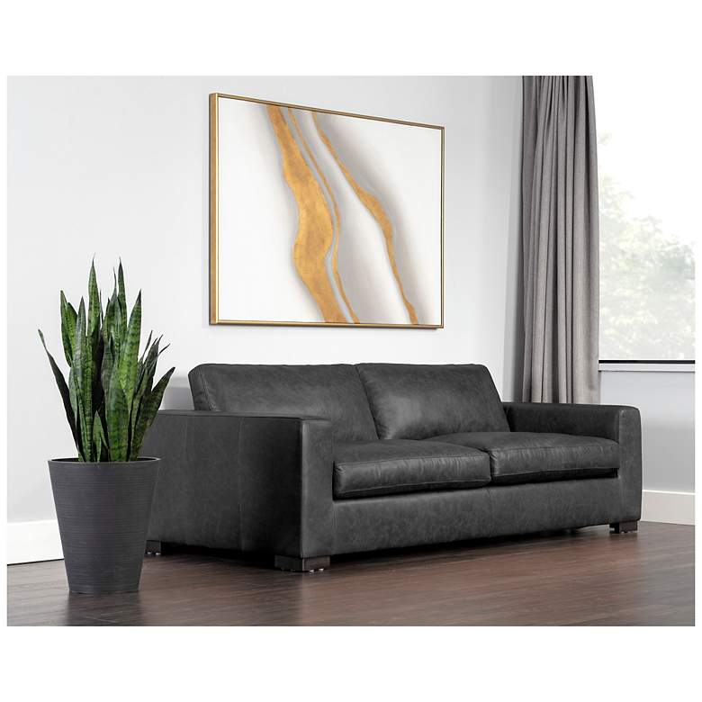 Image 3 Sunpan Baylor Sofa Marseille Black Leather more views