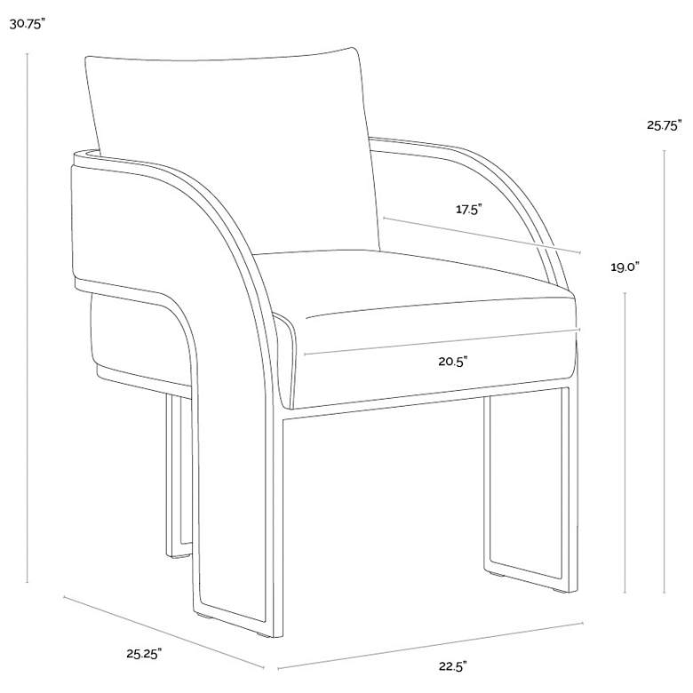 Image 6 Sunpan Baz Dining Armchair Napa Black more views
