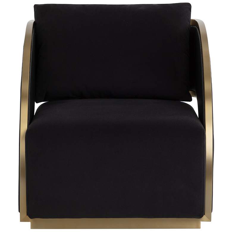 Image 2 Sunpan Baz Swivel Lounge Chair Abbington Black and Napa Black more views