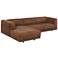 Sunpan Beau Sofa Chaise Laf Lucia Tobacco Leather