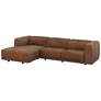 3_Sunpan Beau Sofa Chaise Laf Lucia Tobacco Leather more views