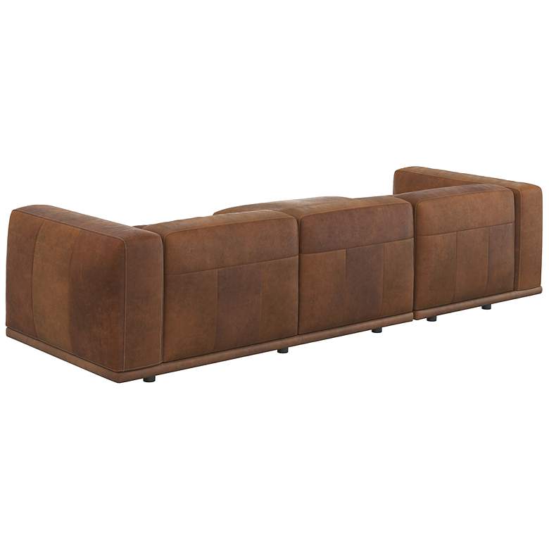 Image 4 Sunpan Beau Sofa Chaise Laf Lucia Tobacco Leather more views