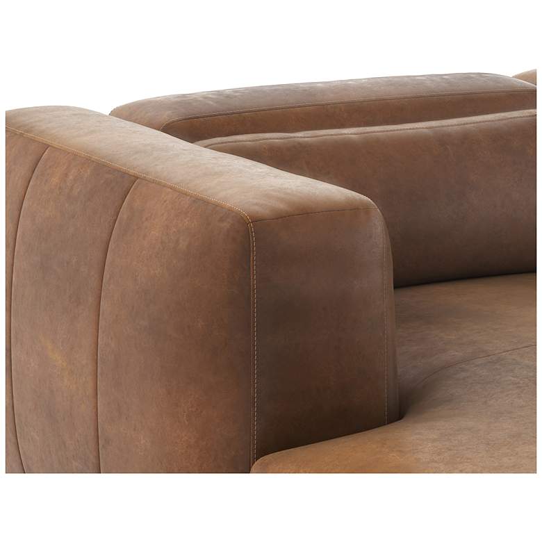 Image 5 Sunpan Beau Sofa Chaise Laf Lucia Tobacco Leather more views