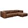 Sunpan Beau Sofa Chaise Raf Lucia Tobacco Leather
