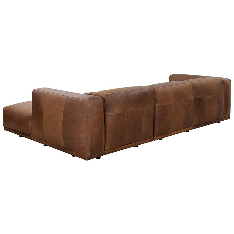 Image 4 Sunpan Beau Sofa Chaise Raf Lucia Tobacco Leather more views
