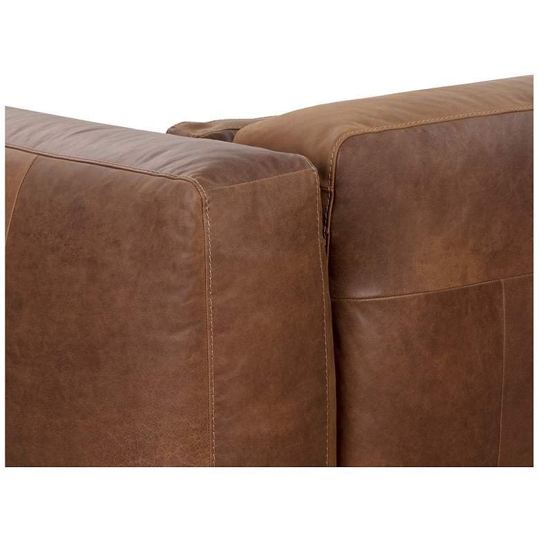 Image 7 Sunpan Beau Sofa Chaise Raf Lucia Tobacco Leather more views