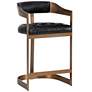 1_Sunpan Beaumont Counter Stool Antique Brass Cantina Black