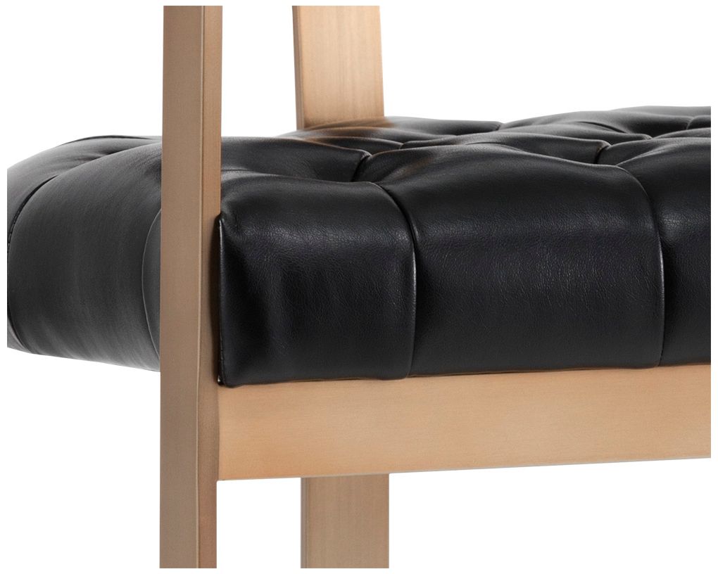 Sunpan Beaumont Counter Stool Antique Brass Cantina Black