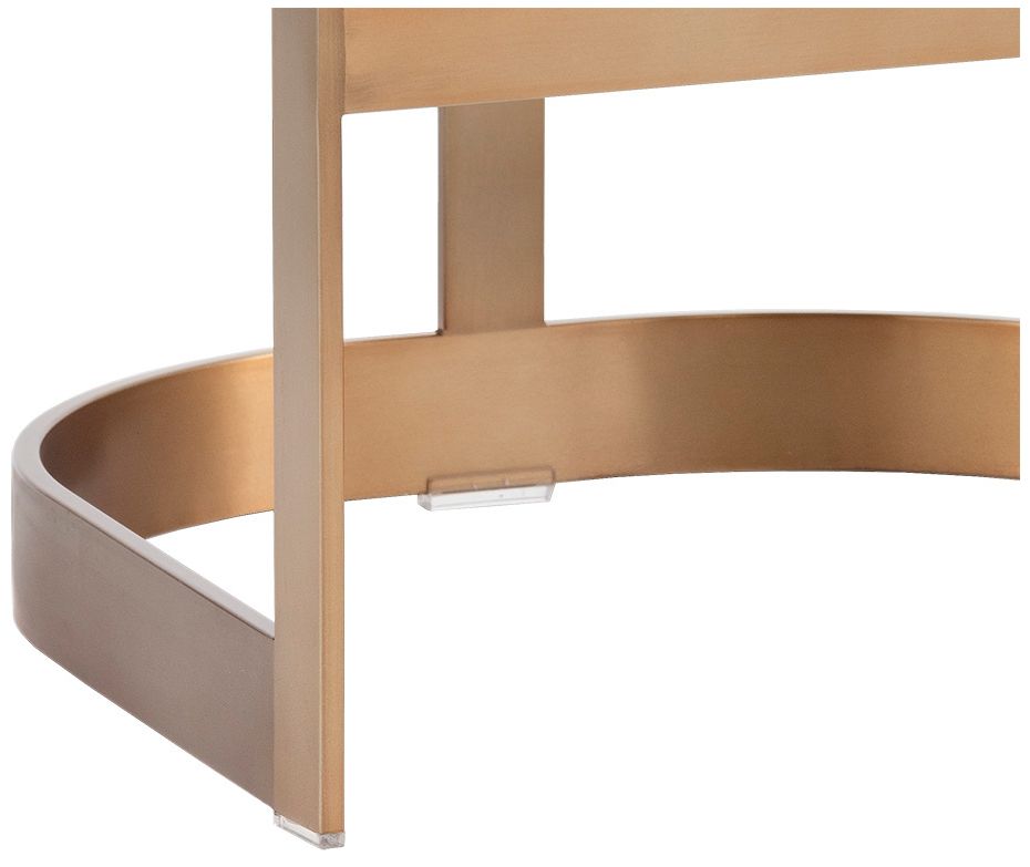 Sunpan Beaumont Counter Stool Antique Brass Cantina Black