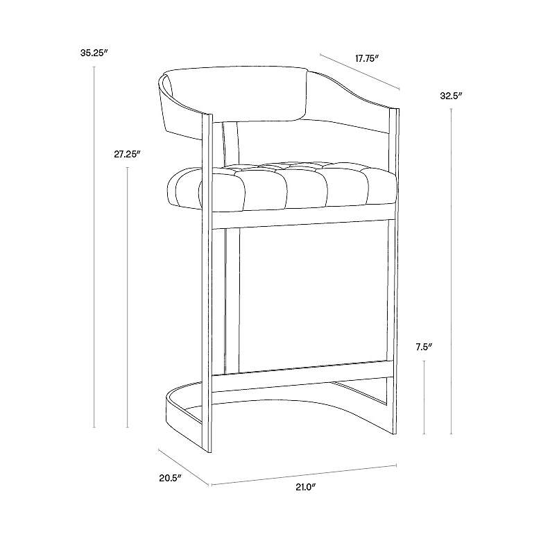 Image 7 Sunpan Beaumont Counter Stool Stainless Steel Cantina Magnetite more views