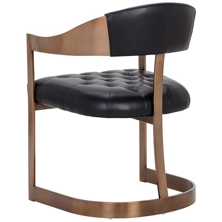 Image 5 Sunpan Beaumont Dining Armchair Antique Brass Cantina Black more views