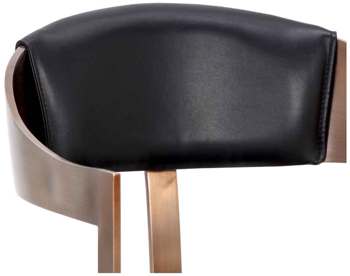 Sunpan Beaumont Dining Armchair Antique Brass Cantina Black