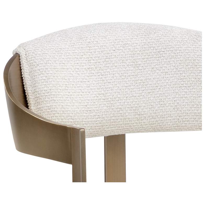 Image 7 Sunpan Beaumont Dining Armchair Antique Brass Rhea Light Barley more views