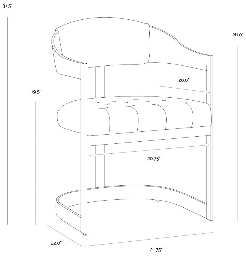 Sunpan Beaumont Dining Armchair Antique Brass Rhea Light Barley