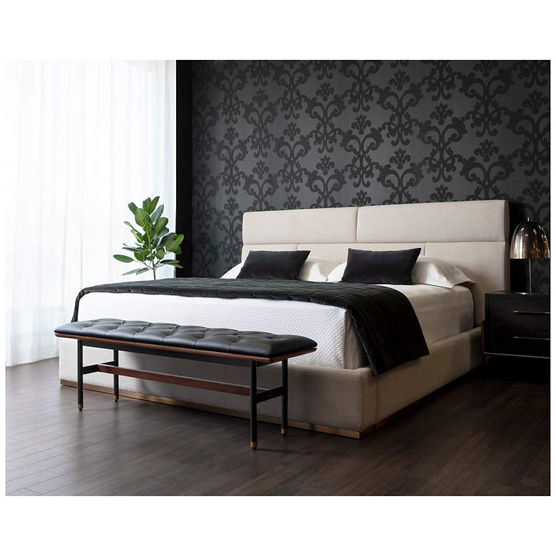 Image 2 Sunpan Beckham Bed King Chacha Cream more views