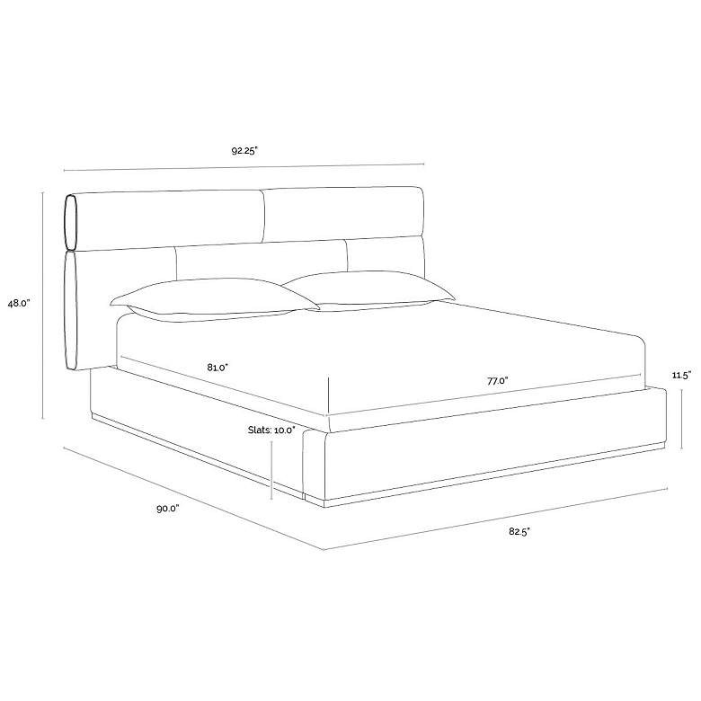 Image 5 Sunpan Beckham Bed King Chacha Cream more views