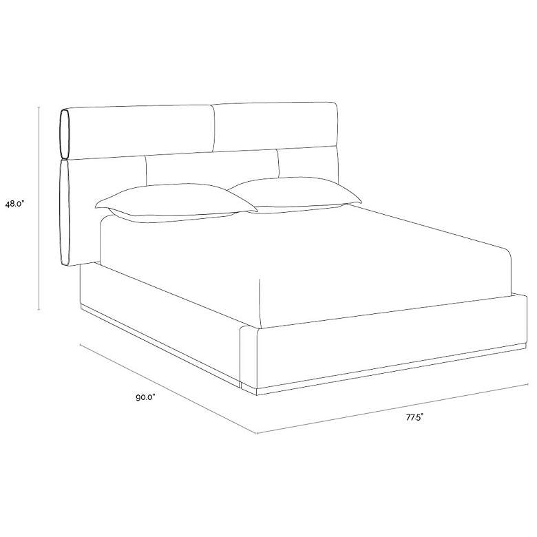 Image 5 Sunpan Beckham Bed Queen Quilted Abbington Charred Brown more views
