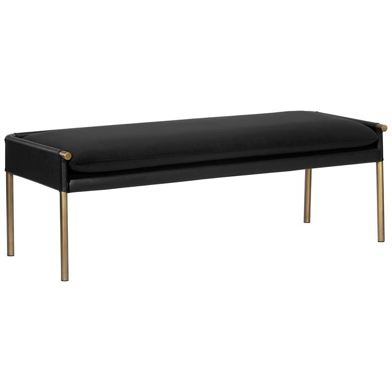 Image 1 Sunpan Bellevue Bench Abbington Black and Bravo Black
