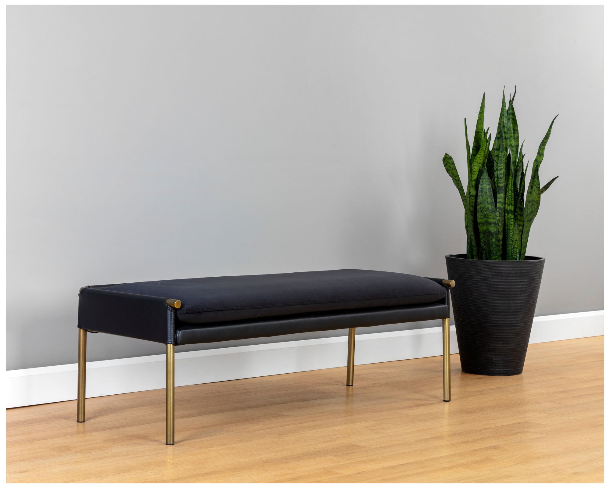 Image 7 Sunpan Bellevue Bench Abbington Black and Bravo Black more views