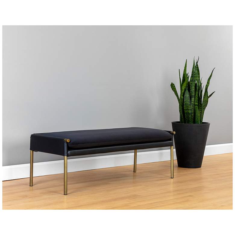 Image 7 Sunpan Bellevue Bench Abbington Black and Bravo Black more views