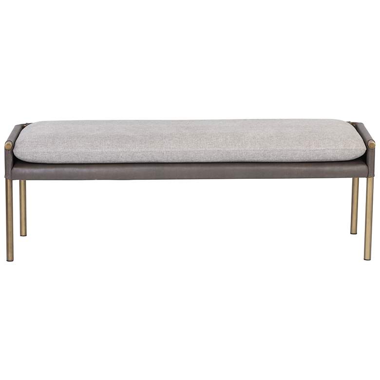 Image 3 Sunpan Bellevue Bench Belfast Heather Gray and Bravo Ash more views