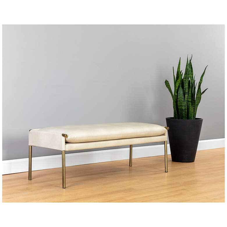 Image 4 Sunpan Bellevue Bench Bravo Cream more views