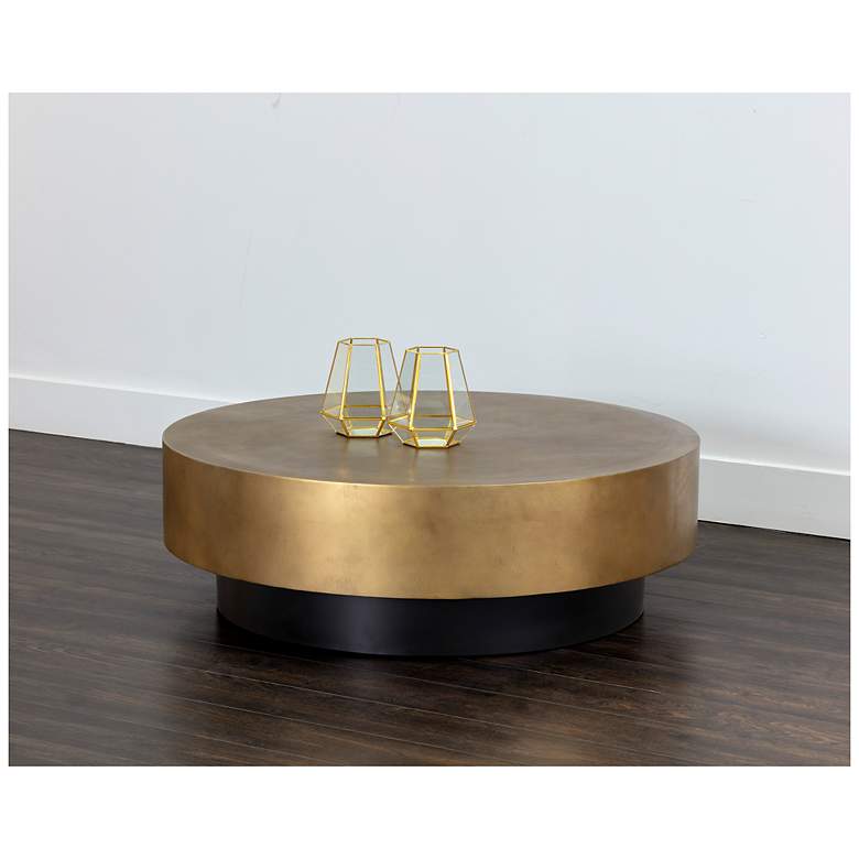 Image 4 Sunpan Bernaby Coffee Table Antique Brass more views