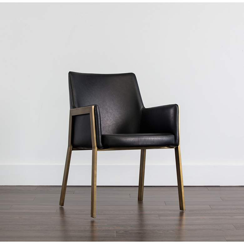 Image 1 Sunpan Bernadette Dining Armchair Bravo Black
