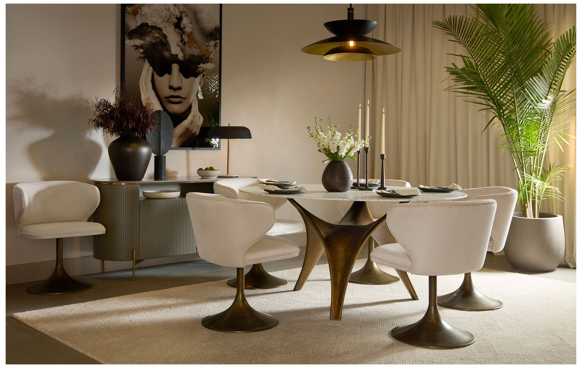 Sunpan Bijon Dining Table 59"