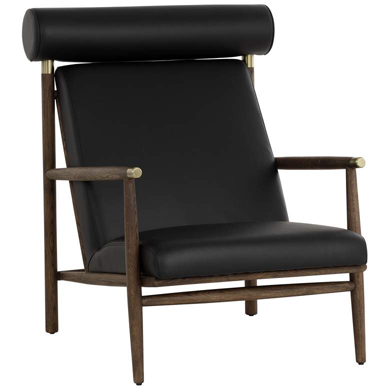 Image 1 Sunpan Biko Lounge Chair Black Leather