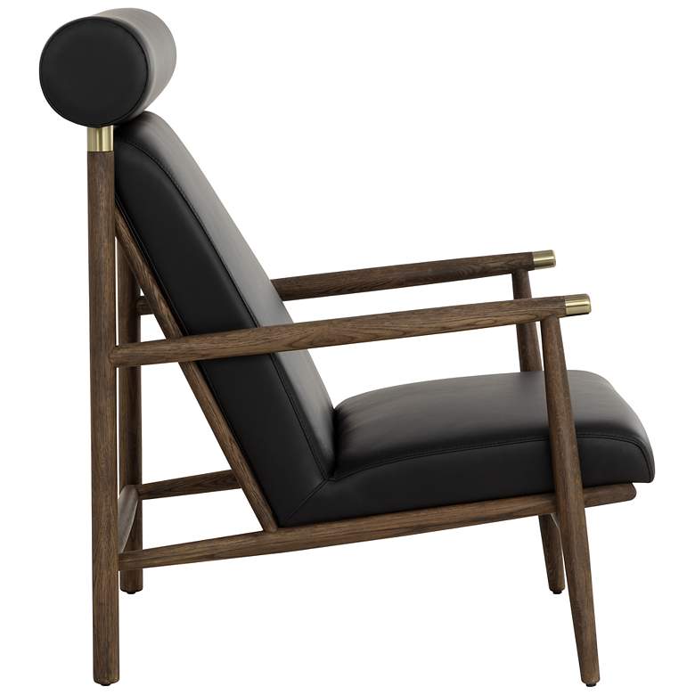 Image 3 Sunpan Biko Lounge Chair Black Leather more views