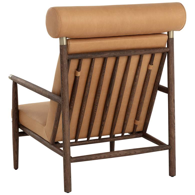 Image 4 Sunpan Biko Lounge Chair Sahara Camel Leather more views