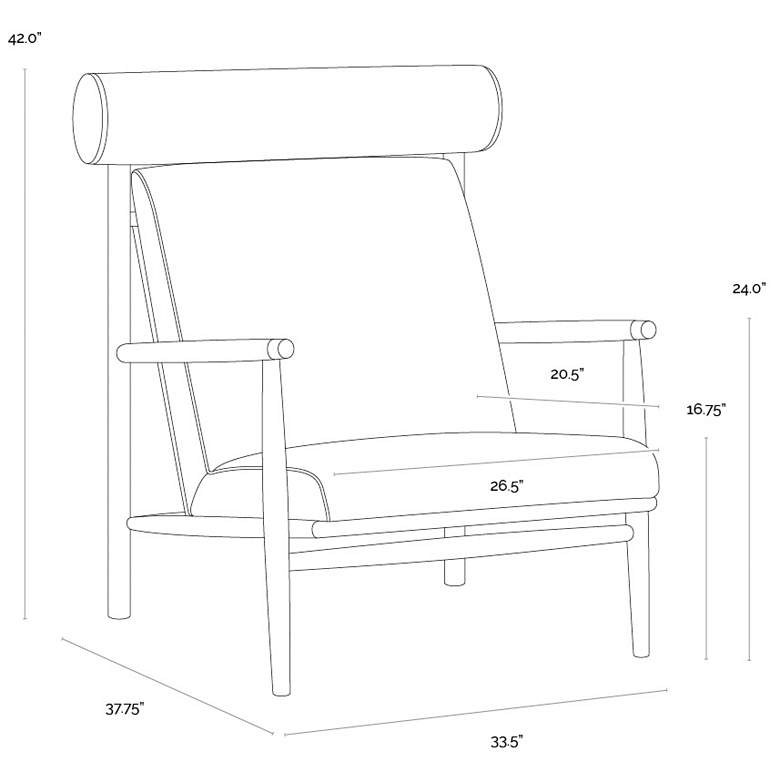 Image 6 Sunpan Biko Lounge Chair Sahara Camel Leather more views