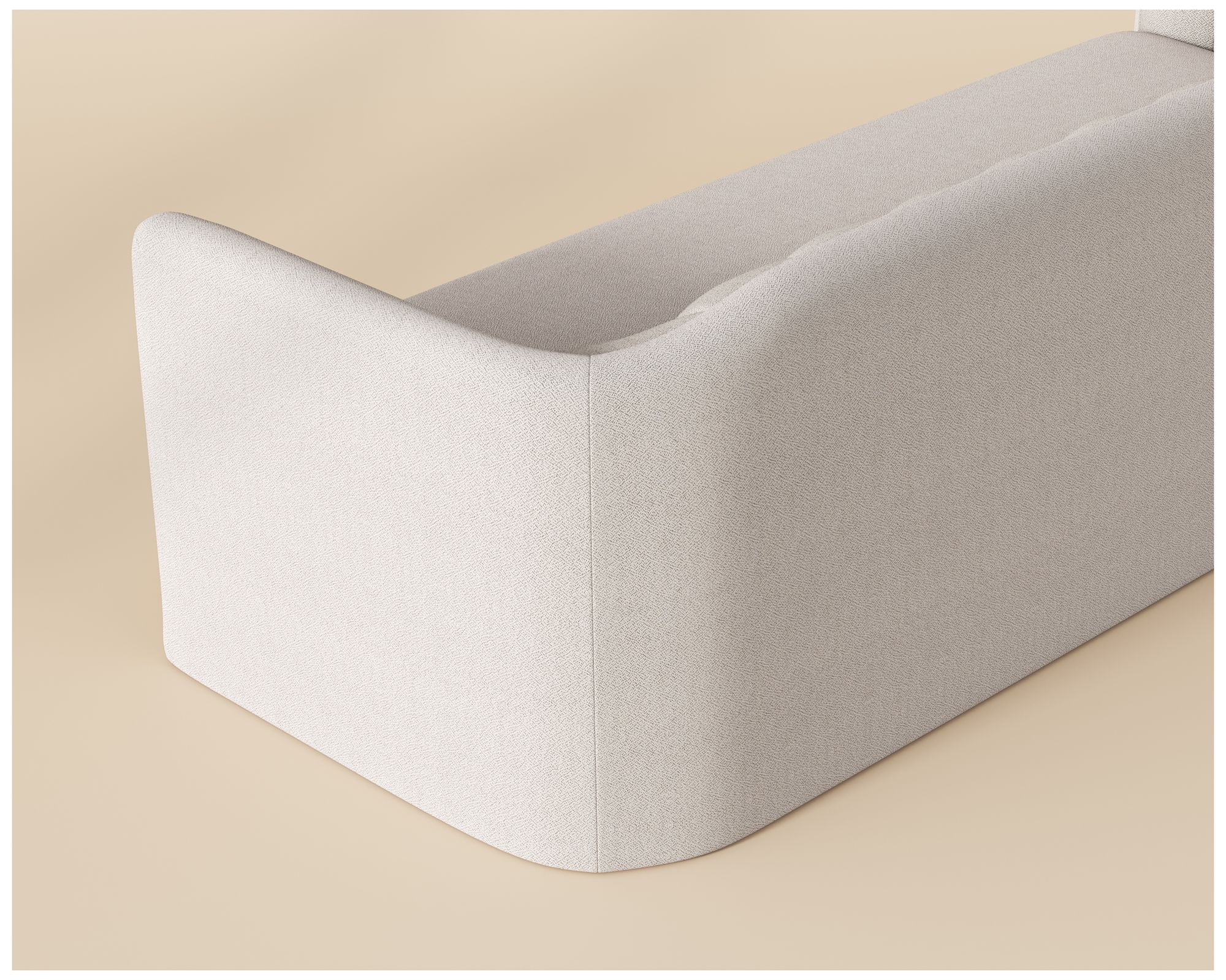 Sunpan Birrit Sofa Dove Cream