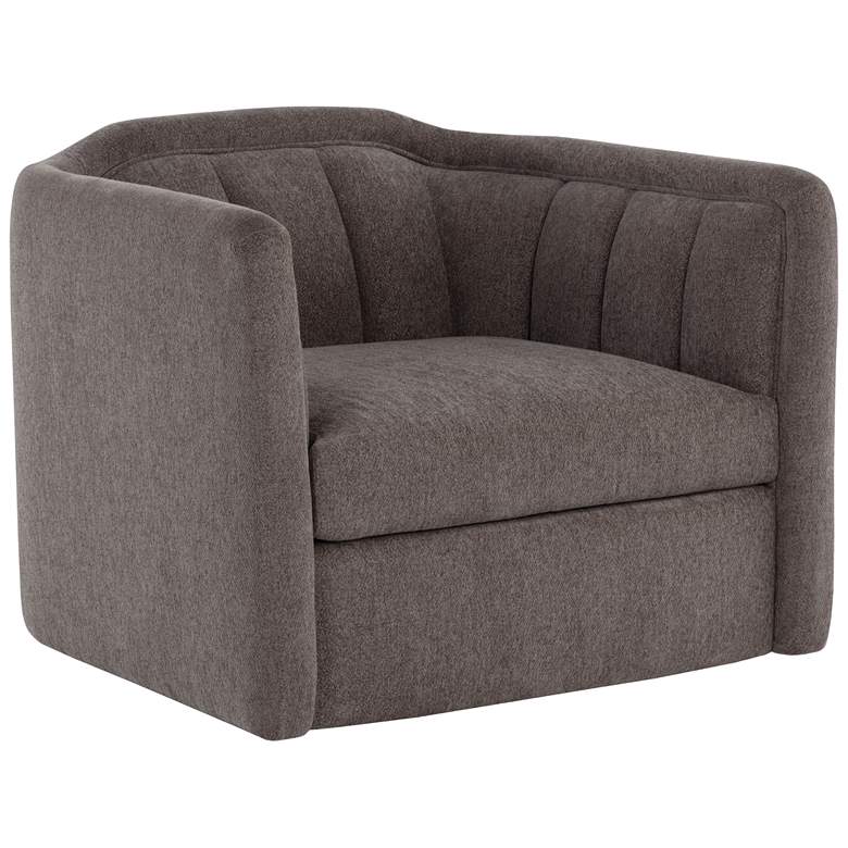 Image 2 Sunpan Birrit Swivel Armchair Alaska Hedgehog Brown