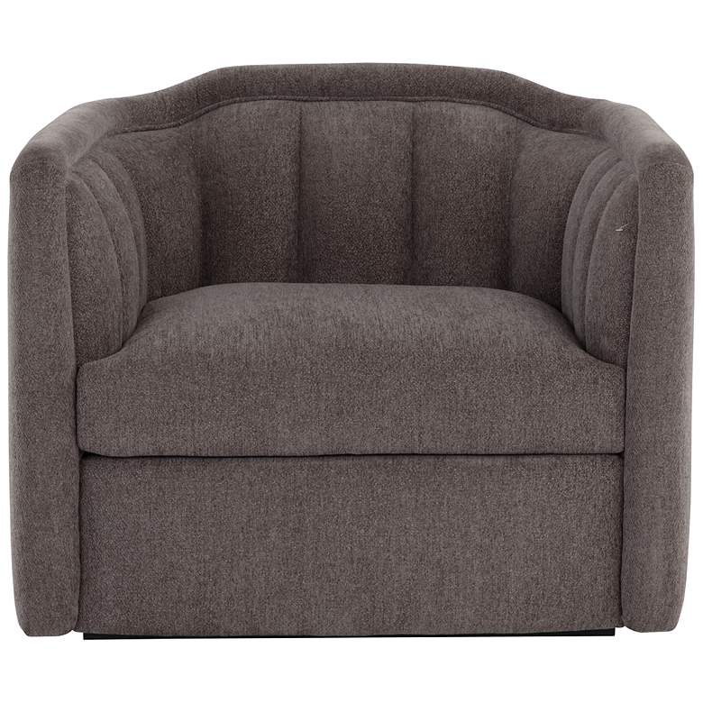Image 3 Sunpan Birrit Swivel Armchair Alaska Hedgehog Brown more views