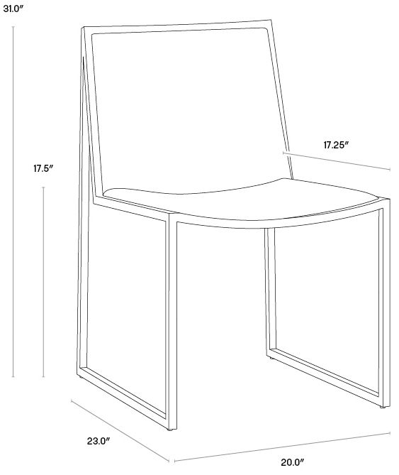 Sunpan Blair Dining Chair Castillo Cream Set of 2