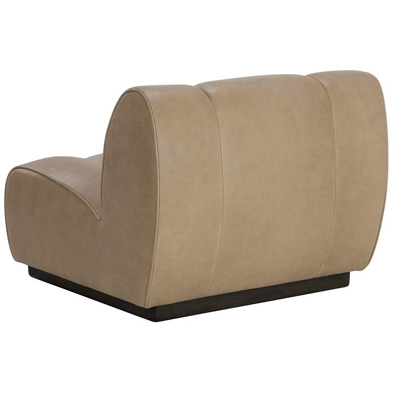 Image 5 Sunpan Blaise Swivel Lounge Chair Sahara Sand Leather more views