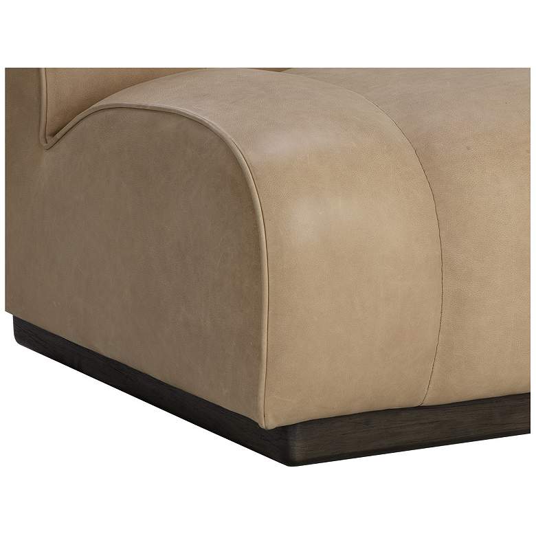 Image 6 Sunpan Blaise Swivel Lounge Chair Sahara Sand Leather more views