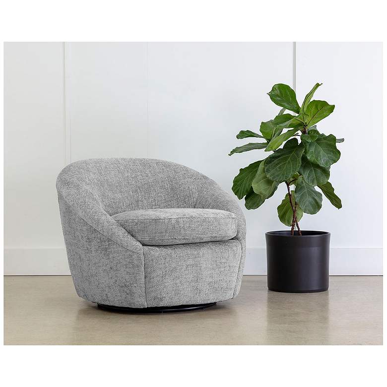 Image 1 Sunpan Bliss Swivel Lounge Chair Husky Gray