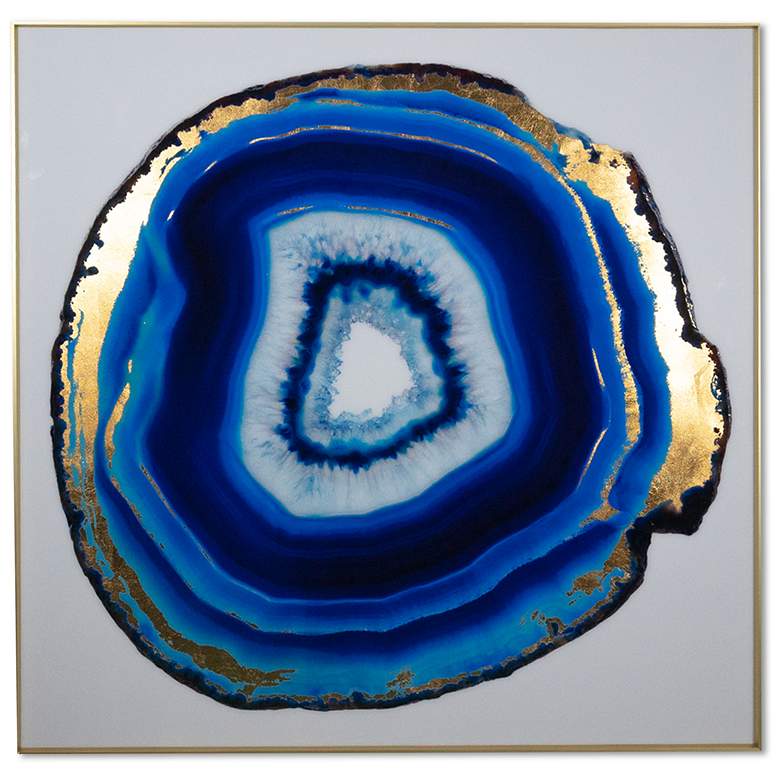 Image 1 Sunpan Blue Agate 48" X 48" Gold Frame