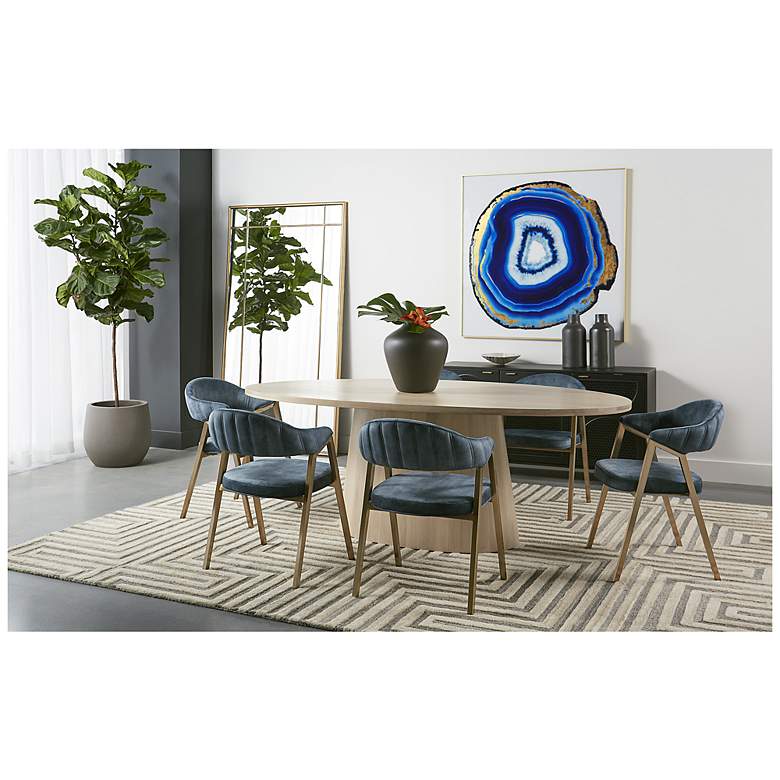 Image 4 Sunpan Blue Agate 48" X 48" Gold Frame more views