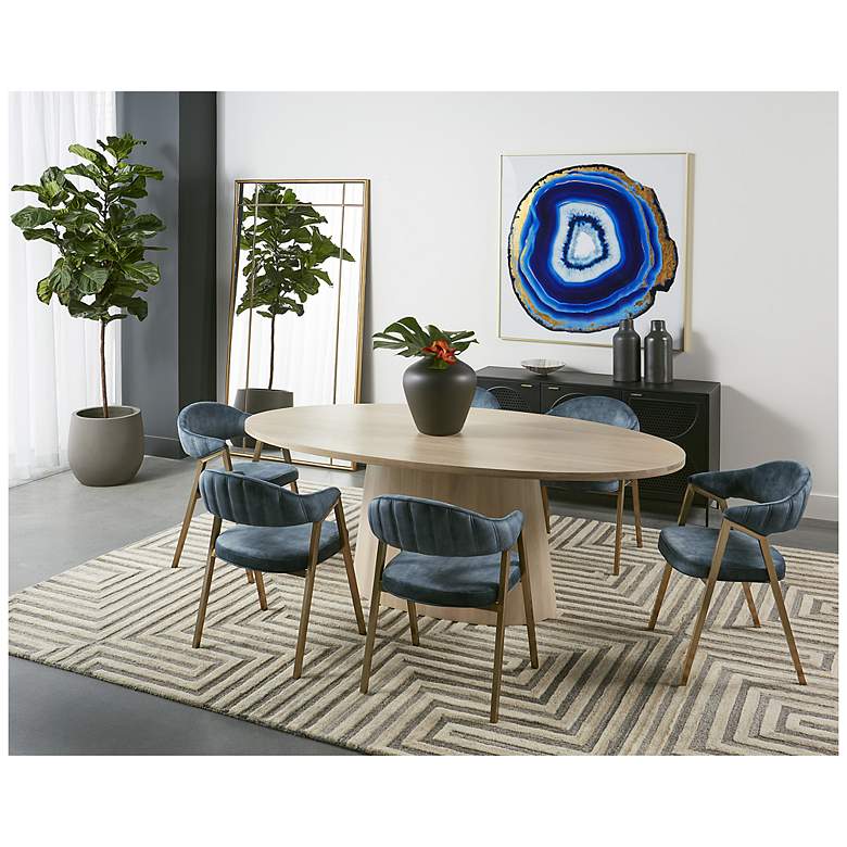 Image 5 Sunpan Blue Agate 48" X 48" Gold Frame more views