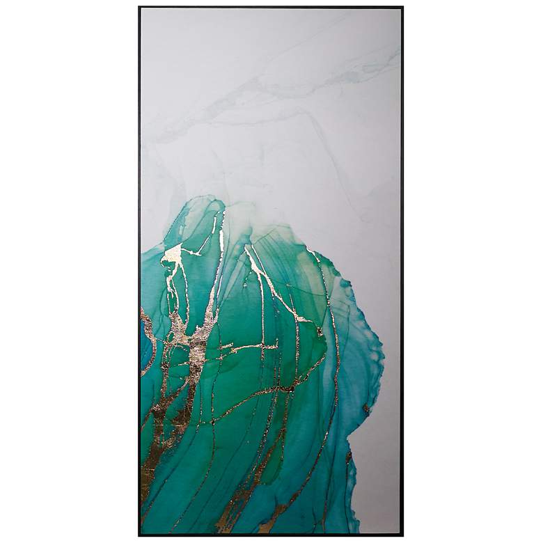 Image 4 Sunpan Blue Lagoon (Set of 3) 30" X 60" Charcoal Floater Frame more views