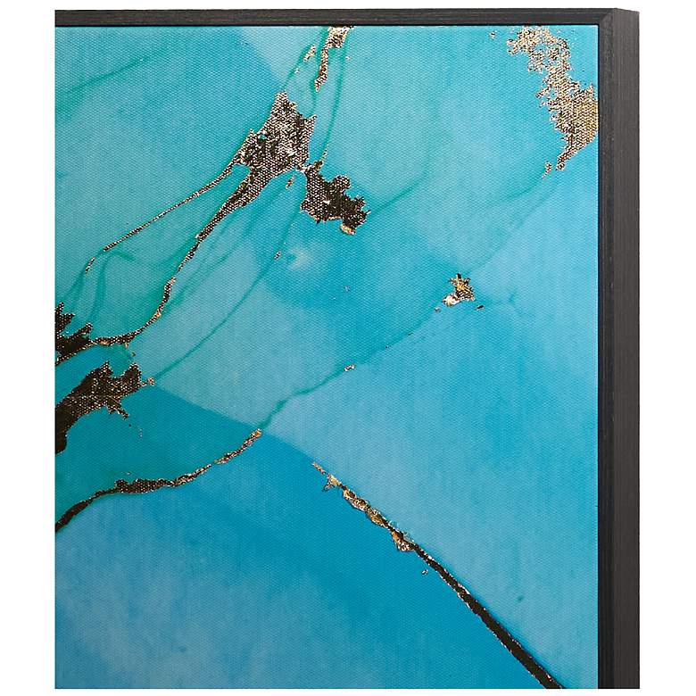 Image 5 Sunpan Blue Lagoon (Set of 3) 30" X 60" Charcoal Floater Frame more views